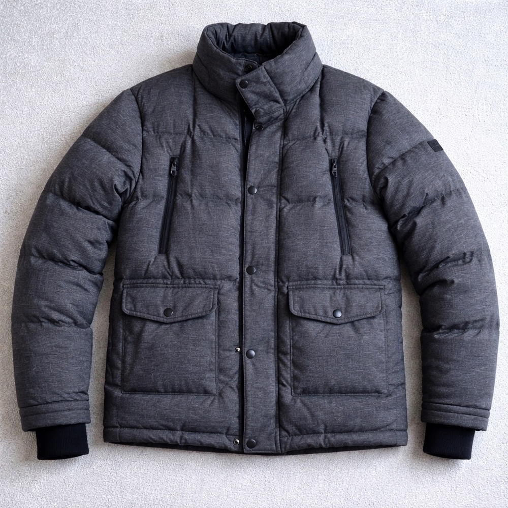 Stylish ISAORA Men’s Down Puffer Jacket Grey Small Read Description